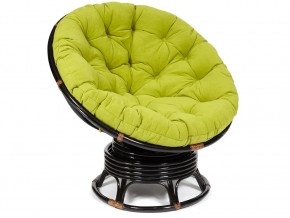 Кресло-качалка Papasan w 23/01 B с подушкой Antique brown, флок Олива в Копейске - kopejsk.магазин96.com | фото