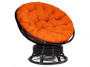 Кресло-качалка Papasan w 23/01 B с подушкой Antique brown, ткань Оранжевый в Копейске - kopejsk.магазин96.com | фото