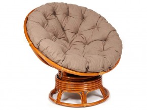 Кресло-качалка Papasan w 23/01 B с подушкой Cognac, экошерсть Коричневый в Копейске - kopejsk.магазин96.com | фото