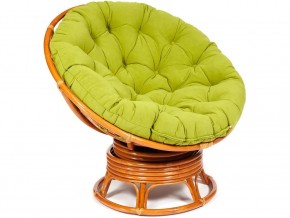 Кресло-качалка Papasan w 23/01 B с подушкой Cognac, флок Олива в Копейске - kopejsk.магазин96.com | фото