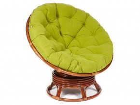 Кресло-качалка Papasan w 23/01 B с подушкой Pecan, флок Олива в Копейске - kopejsk.магазин96.com | фото