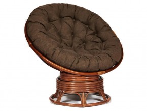 Кресло-качалка Papasan w 23/01 B с подушкой Pecan, ткань Коричневый в Копейске - kopejsk.магазин96.com | фото