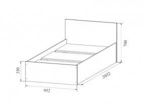 Кровать одинарная (Без матраца 0,9*2,0) в Копейске - kopejsk.магазин96.com | фото