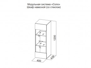 Шкаф навесной (со стеклом) в Копейске - kopejsk.магазин96.com | фото