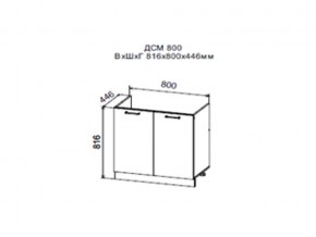 Шкаф нижний ДСМ800 под мойку в Копейске - kopejsk.магазин96.com | фото